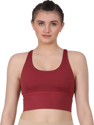AMOUR SECRET Women Sports Lightly Padded Bra(Maroon)