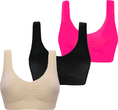 Dwinky Women Sports Non Padded Bra(Multicolor)