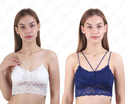 VS Beauti VS Beauti Dream Fit Women's Seamless Strap Padded Bra Women Full Coverage Lightly Padded Bra(Blue)