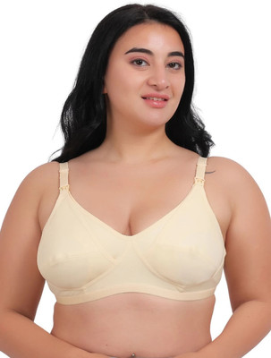 Fabme Plus Size Women Maternity/Nursing Non Padded Bra(Blue)