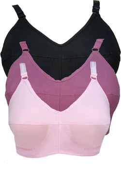 teenager Bra for Women || Women Full Coverage Non Padded Bra(Black, Pink, Purple)