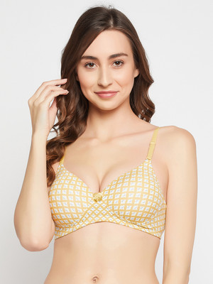 Clovia BR2361B02 Women T-Shirt Lightly Padded Bra(Yellow)