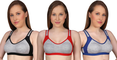 Sexy Bust Women Sports Non Padded Bra(Multicolor)