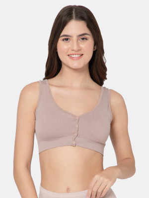 PINK SECRET Comfortable Maternity Nursing Bra with Front Closure Women Maternity/Nursing Lightly Padded Bra(Brown)