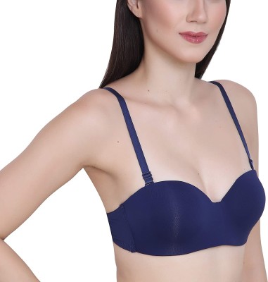 JADEE Half Cup Invisible Bra blue Women Push-up Lightly Padded Bra(Blue)