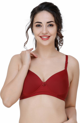 COLLEGE GIRL CGPAD1200 Women T-Shirt Lightly Padded Bra(Purple, Maroon, Grey)