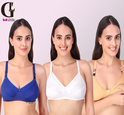 GITLERA Women Maternity/Nursing Non Padded Bra(Multicolor)