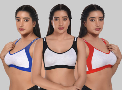Yana Women Sports Non Padded Bra(Multicolor)