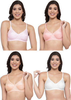 Shyam Sons FLAIR Colors Women Everyday Non Padded Bra(Orange, Pink, Orange, White)