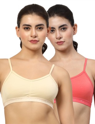 LILY stropSyliaD Women Sports Non Padded Bra(Beige, Red)