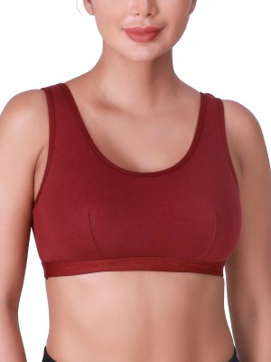 SKDREAMS Women T-Shirt Non Padded Bra(Maroon)