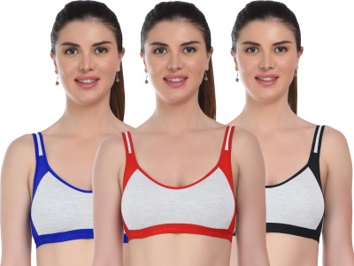 Sexy Bust Women Sports Non Padded Bra(Red, Black, Blue)