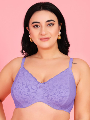 Curvy Love Women Full Coverage Non Padded Wired Bra with Adjustable Straps |Blue Women Everyday Non Padded Bra(Pink)