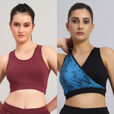 BEING RUNNER Women Sports Non Padded Bra(Multicolor)