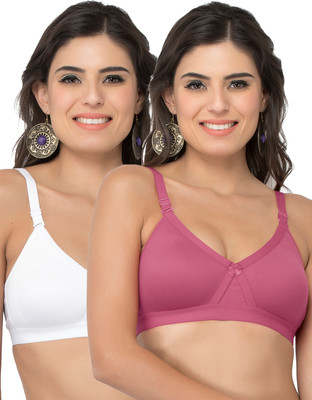 COLLEGE GIRL CG1304 Women Minimizer Lightly Padded Bra(Purple, White)