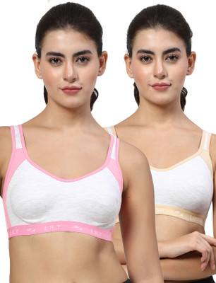 LILY Strops999 Women Sports Non Padded Bra(Multicolor)