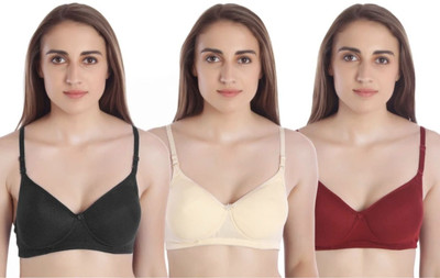 KriBhi Women T-Shirt Lightly Padded Bra(Multicolor)