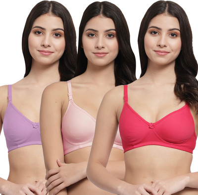 Docare Women T-Shirt Lightly Padded Bra(Pink, Pink, Purple)