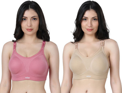 Ladyland Women Everyday Non Padded Bra(Orange, Beige)