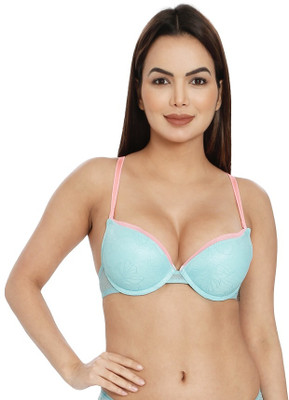ilraso Women Push-up Lightly Padded Bra(Blue)