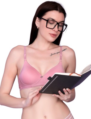 Gopalvilla Women T-Shirt Lightly Padded Bra(Pink)