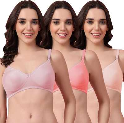 Shyam Sons FLAIR Feminaa Women T-Shirt Non Padded Bra(Purple, Pink, Orange)