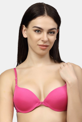 PrettyCat PrettyCat Multiway Front Open Pushup Bra. Women Push-up Heavily Padded Bra(Pink)