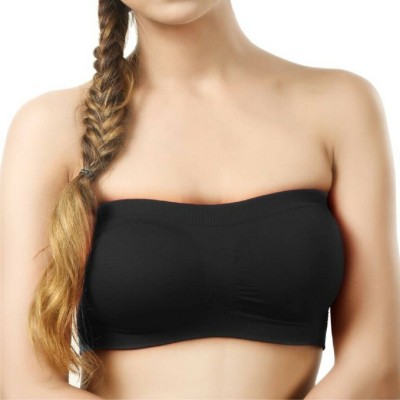 Draxstar Prime Strapless Women Full Coverage Non Padded Bra(Black)