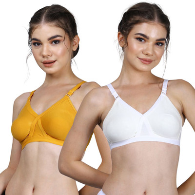 CARLTON LONDON Everday T-Shirt Bra Women Everyday Non Padded Bra(Yellow, White)