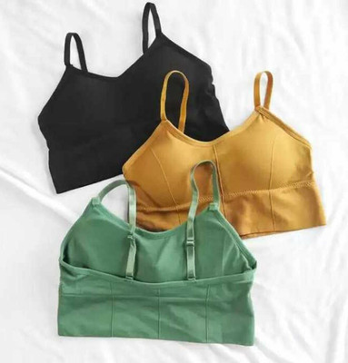 MAHEK CREATIVE Women Sports Lightly Padded Bra(Multicolor)