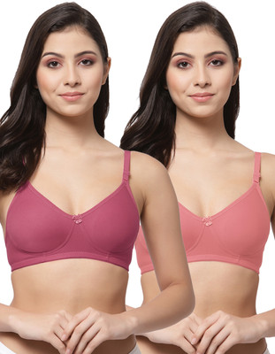 COLLEGE GIRL CG1301 Women T-Shirt Non Padded Bra(Maroon, Red)