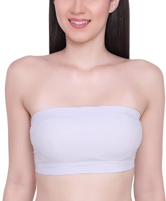 Snickersnee Women Bandeau/Tube Lightly Padded Bra(Grey)