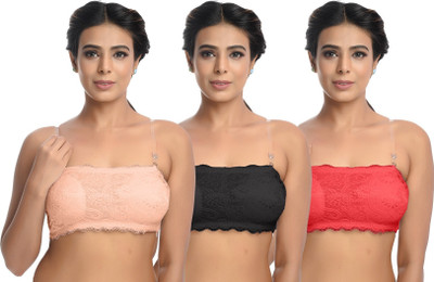 Velvawear Women Bandeau/Tube Heavily Padded Bra(Multicolor)