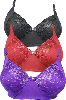 BLUE-WELL Women Everyday Non Padded Bra(Multicolor)