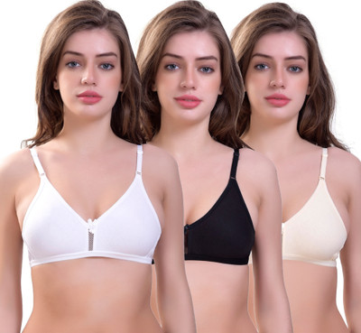 AKHIYAAN Women Full Coverage Non Padded Bra(Multicolor)