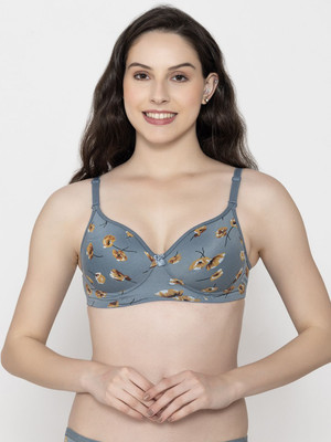 TOPLUCK Comfortable Non-Wired Non-Padded Bra for Everyday Wear Women Full Coverage Non Padded Bra(Grey)