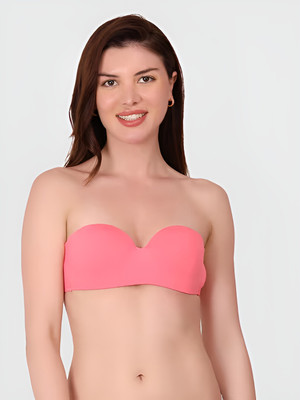 atox Women's Nylon-Spandex Blend Ultra-Comfort Seamless Push-Up Bra | Cotten Padded Women Everyday Lightly Padded Bra(Pink)