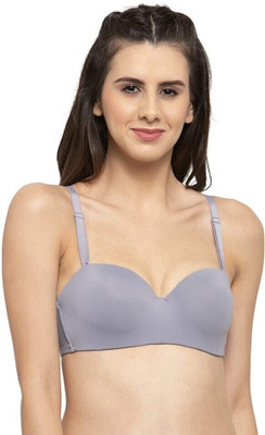 Wave Fashion Women Push-up Lightly Padded Bra(Grey)