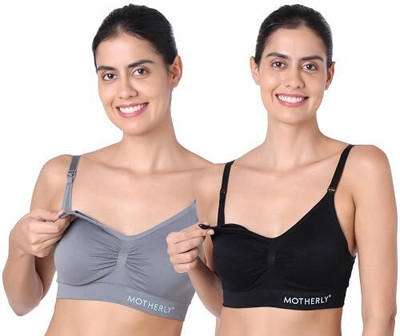 MOTHERLY Breastfeeding Nursing Bras for Women with Removable Pads Women Maternity/Nursing Lightly Padded Bra(Multicolor)