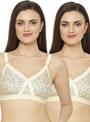 Floret Women’s Pure Cotton Non Padded & Non-Wired Full Coverage Bra Women Full Coverage Non Padded Bra(Yellow)