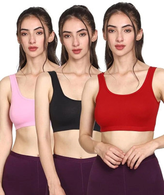 HouseOfCommon Women Sports Non Padded Bra(Multicolor)