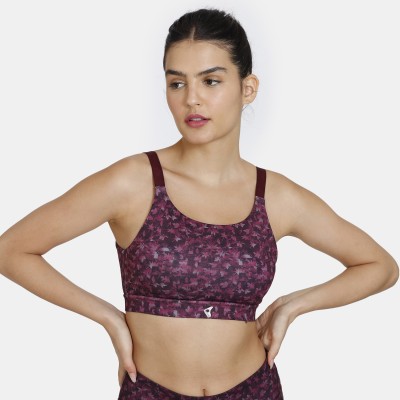 Zelocity by Zivame Women Sports Non Padded Bra(Purple)