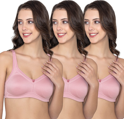 kalyani Martin Non-Padded Seamless Cups Moulded Bras with Cushioned Straps | Pack of 3 Women Everyday Non Padded Bra(Red)
