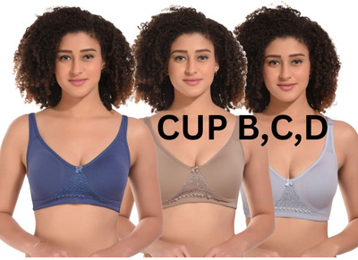 Funahme Ashima Women Full Coverage Non Padded Bra(Multicolor)