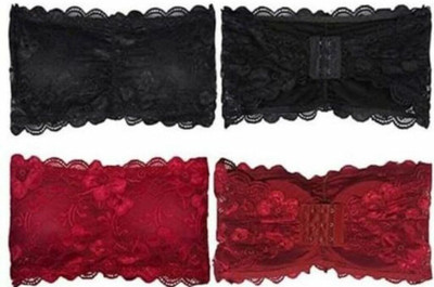 Us Fashion Women Bralette Lightly Padded Bra(Black, Maroon)