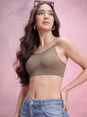 Dressberry Women T-Shirt Lightly Padded Bra(Beige)
