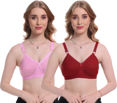 Viral Girl NA Women Cami Bra Non Padded Bra(Pink, Maroon)