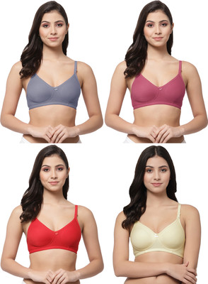 COLLEGE GIRL CG1301 Women T-Shirt Non Padded Bra(Blue, Maroon, Red, Beige)