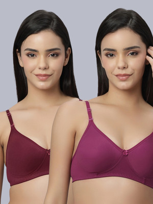 Eden EDEN101MAROONWINE Women T-Shirt Non Padded Bra(Maroon, Purple)