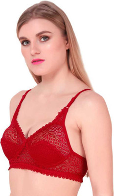 Msenterprisee Hand wash Women Full Coverage Lightly Padded Bra(Red)